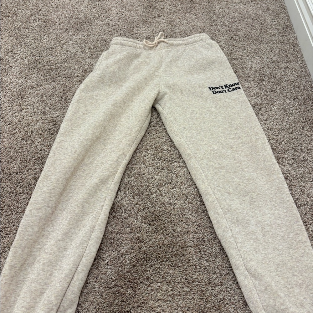 Refuge Cream Track Pants with Tapered Ankles